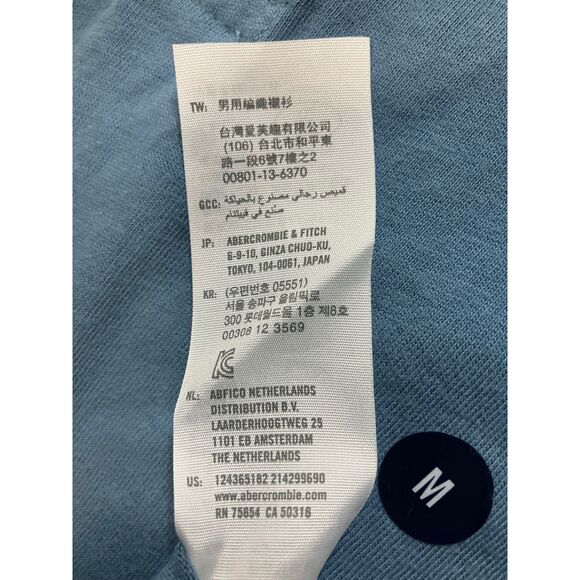 Abercrombie & Fitch Soft A&F Tee Henley Long Sleeve Shirt Men’s Size M–NWT - Picture 6 of 6